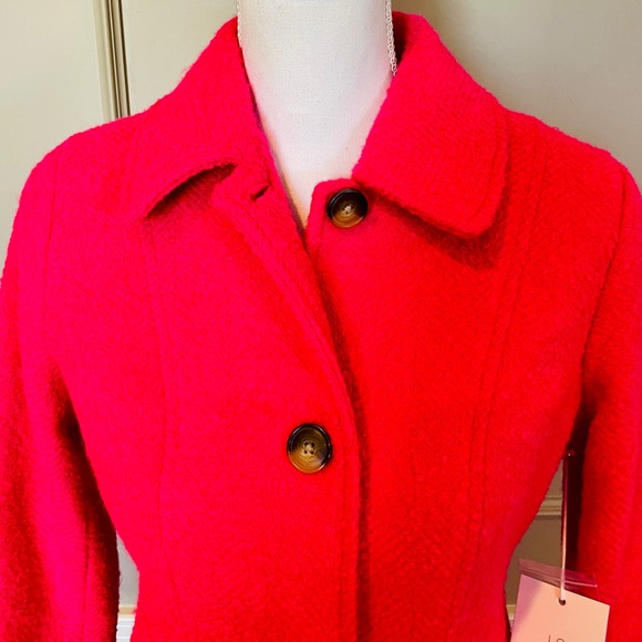Lauren Conrad NWT XS Hot Pink Trench Coat Magenta Elle Woods Legally Blonde - Picture 2 of 5